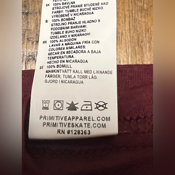 🆕Primitive x Heart Breaker’s Club Maroon Eternal Men’s Tee size Medium NWT - Picture 8 of 8